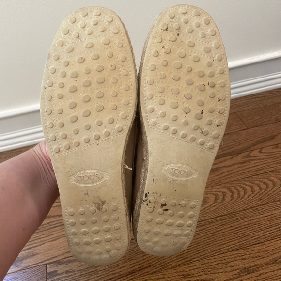 TOD’S Leather Lace Loafer Espadrille Shoes - Picture 16 of 16